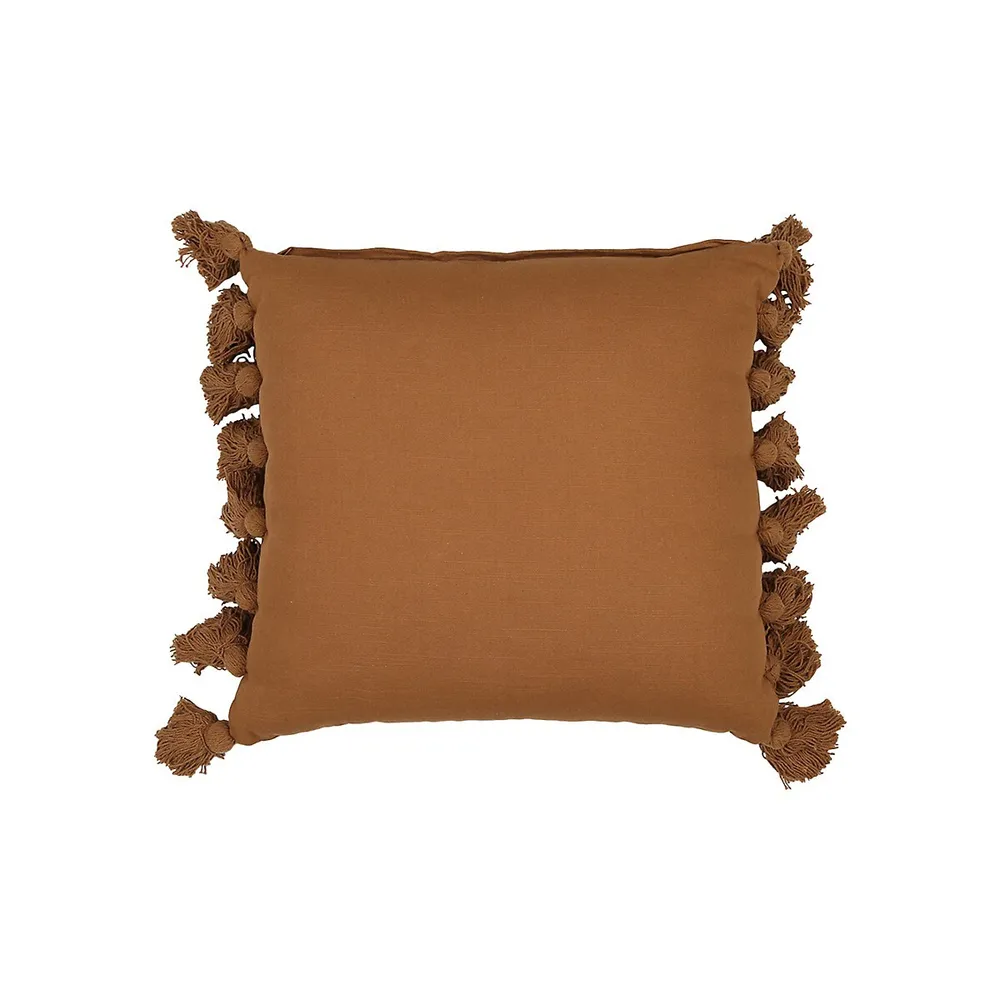 Layla Tassel-Trim Accent Cushion