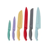 6-Piece Multicolour Kitchen Knife and Blade Cover Set