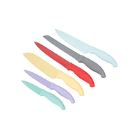 6-Piece Multicolour Kitchen Knife and Blade Cover Set