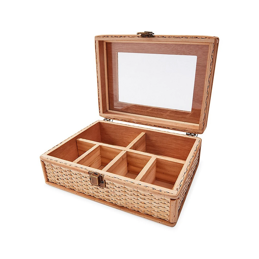 Rattan Jewellery Box