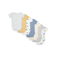 Baby's 7-Pack Stretch-Organic Cotton Short-Sleeve Bodysuits