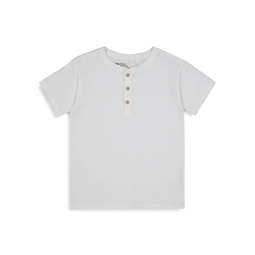 Little Kid's Slub Henley T-Shirt