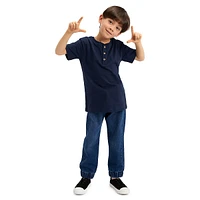 Little Kid's Slub Henley T-Shirt