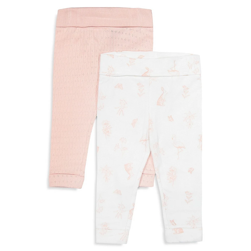 Baby Organic Cotton Leggings - Pink