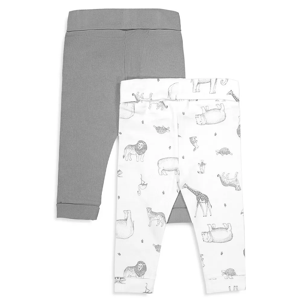 Baby's 2-Pack Roll-Waist Leggings