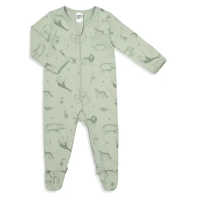 Baby's Organic Cotton Printed Footie