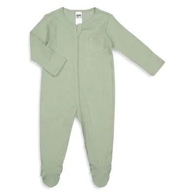 Baby's Organic Cotton Ribbed Footie