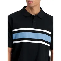 Chest Stripe Piqué Polo Shirt
