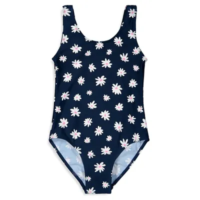 Little Girl's Floral One-Piece Swimsuit
