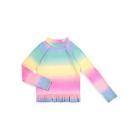 Little Girl's 2-Piece Ombré Rashguard Swim Set