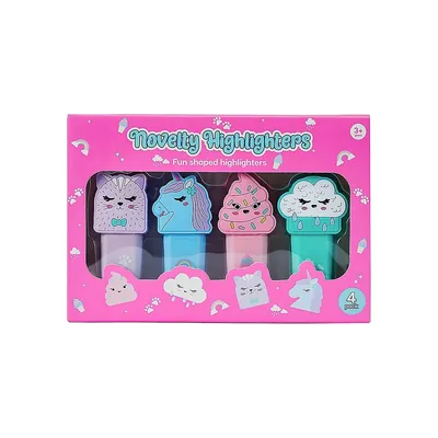 4-Pack Novelty Highlighters