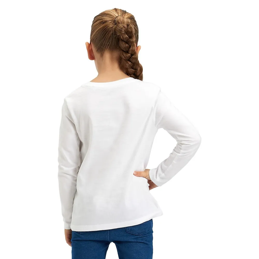 Little Girl's Long-Sleeve Table T-Shirt