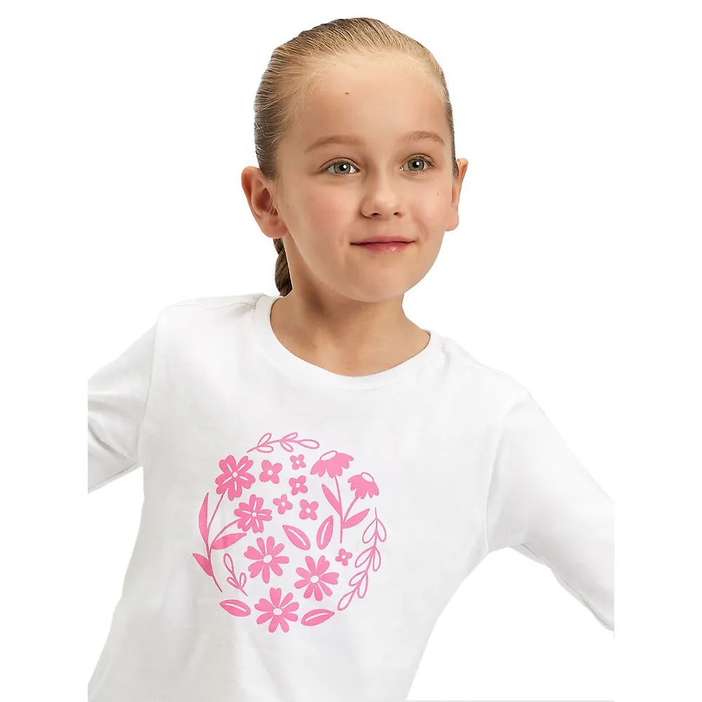 Little Girl's Long-Sleeve Table T-Shirt