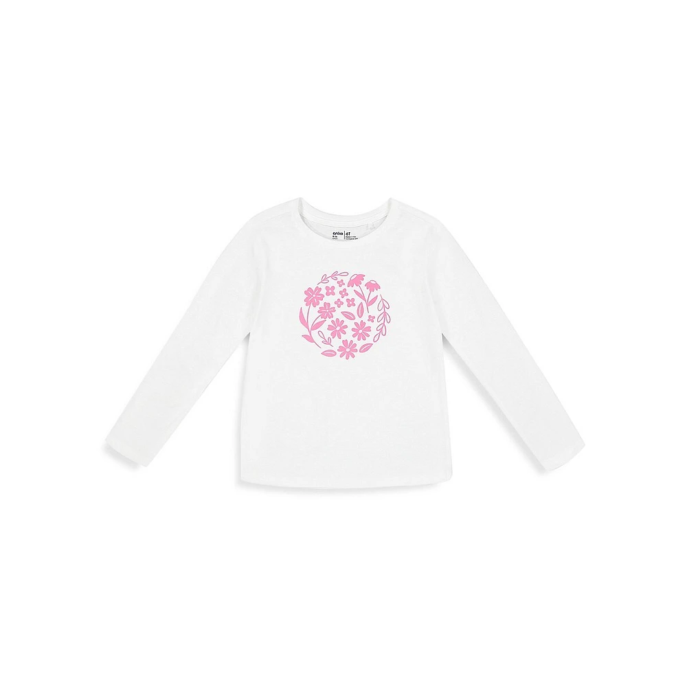 Little Girl's Long-Sleeve Table T-Shirt