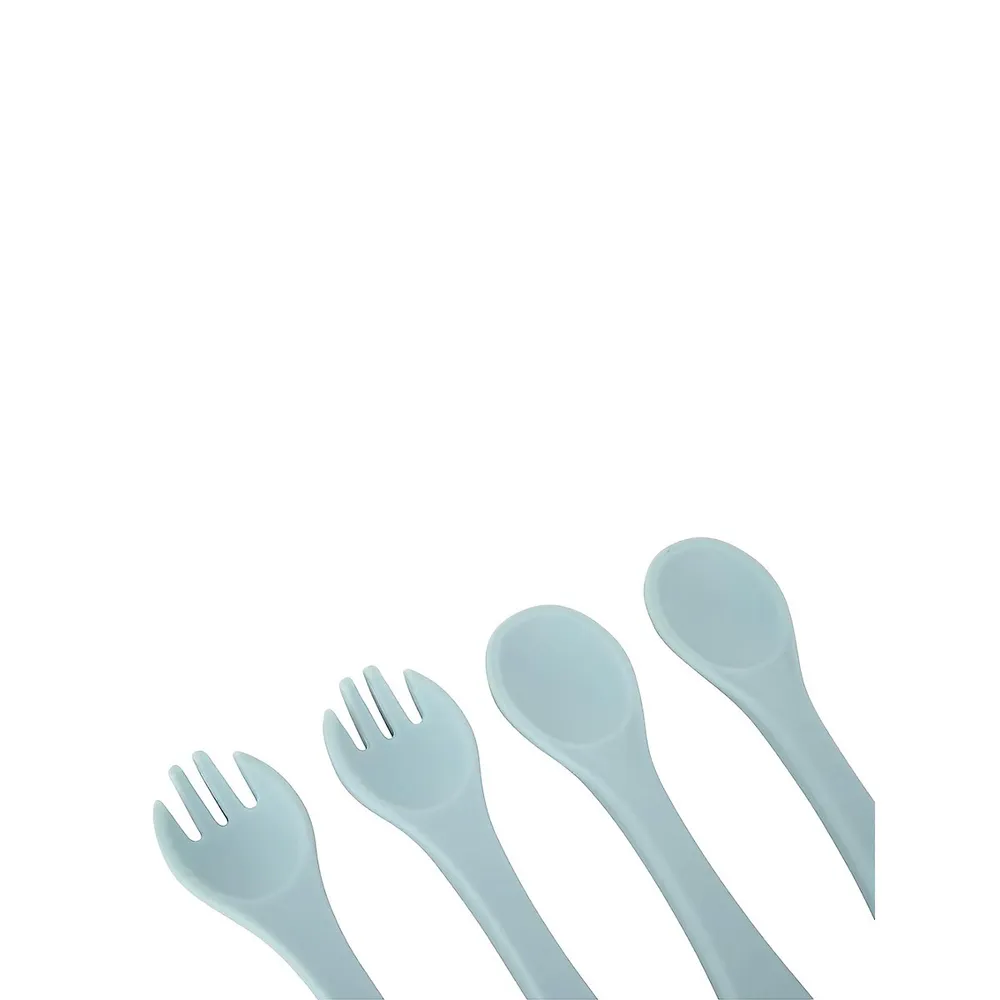 4-Piece Silicone Spoon & Fork Set