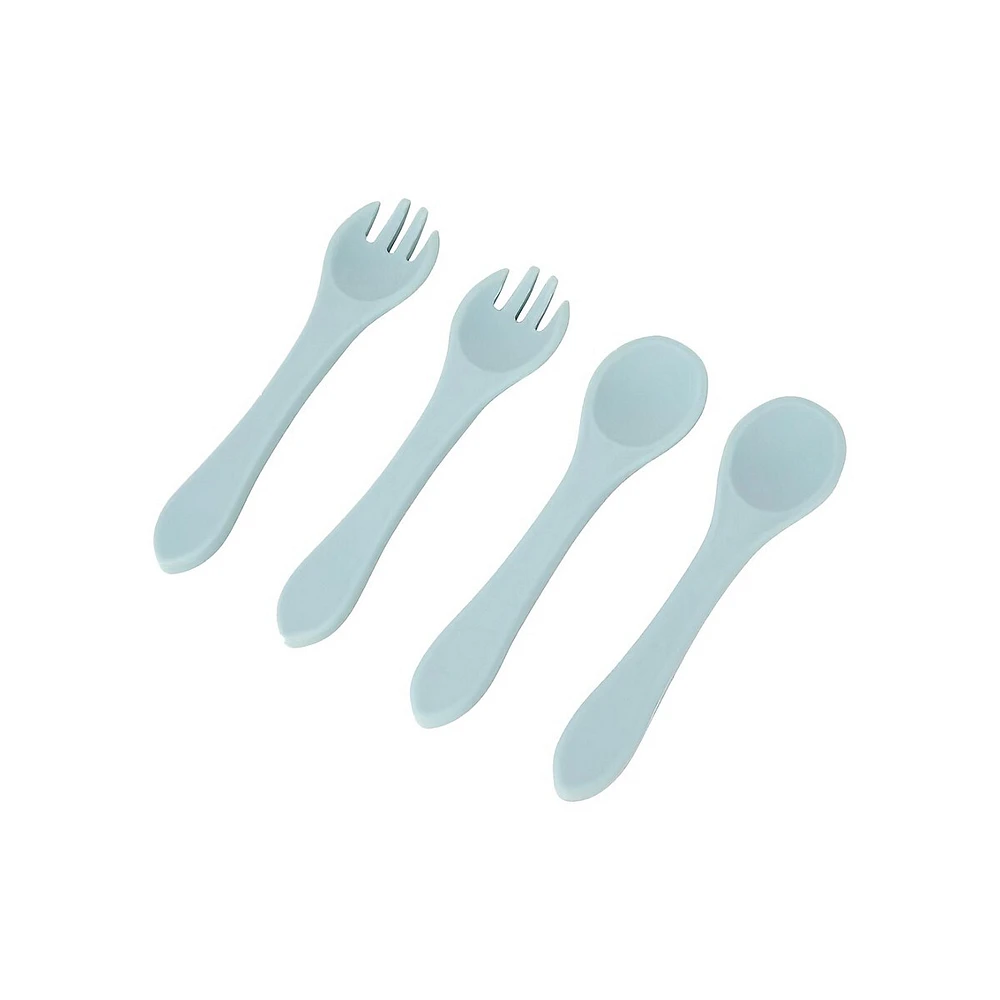 4-Piece Silicone Spoon & Fork Set