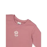 Baby Girl's Placement-Print Long-Sleeve T-Shirt