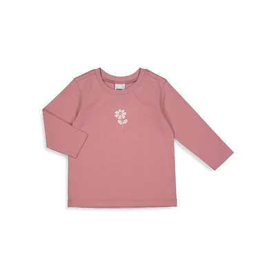 Baby Girl's Placement-Print Long-Sleeve T-Shirt