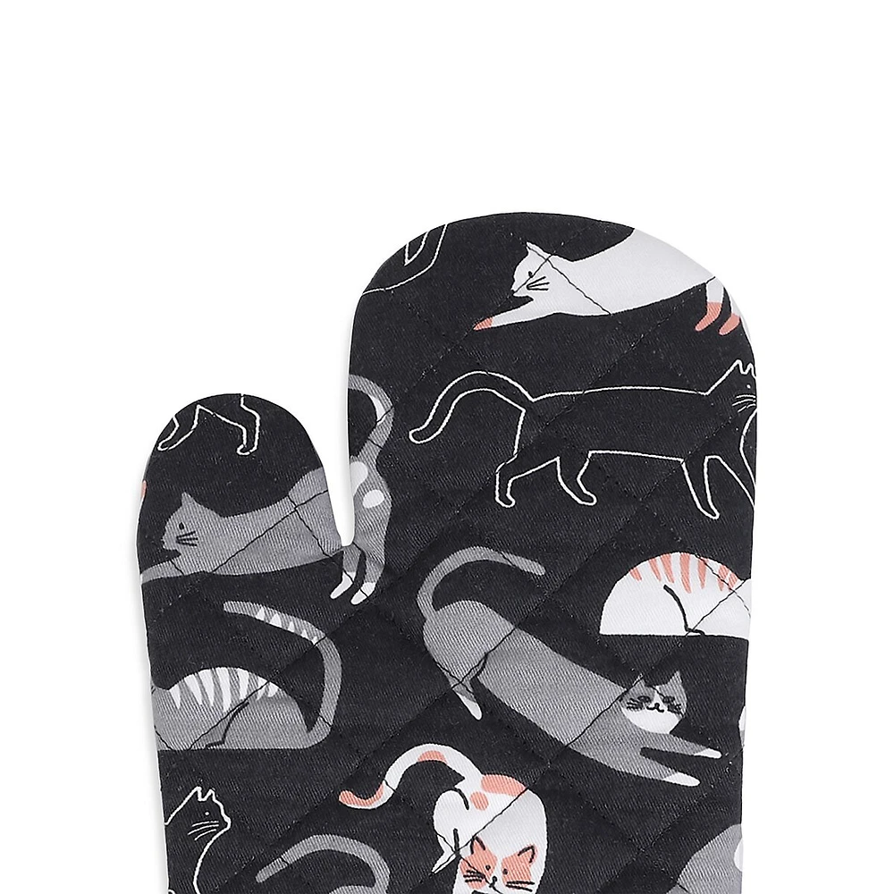 Cat Pattern Oven Mitt