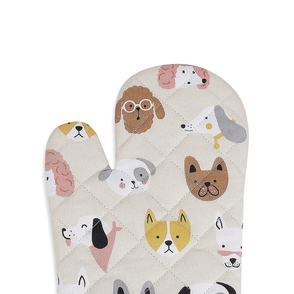 Dog Pattern Oven Mitt