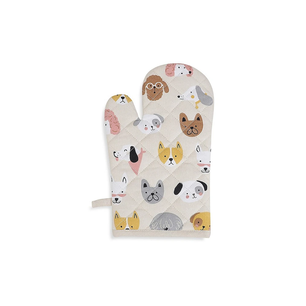 Dog Pattern Oven Mitt