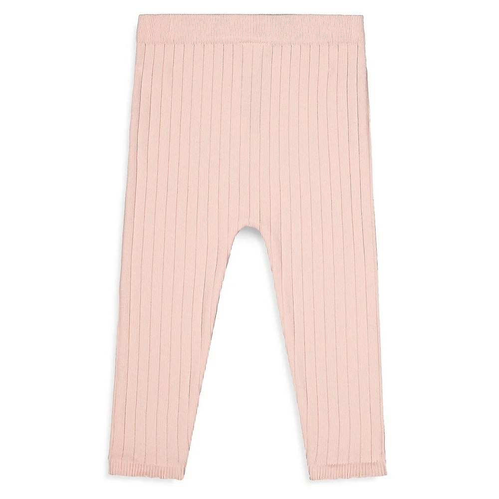 Baby Girl's Ribbed Leggings