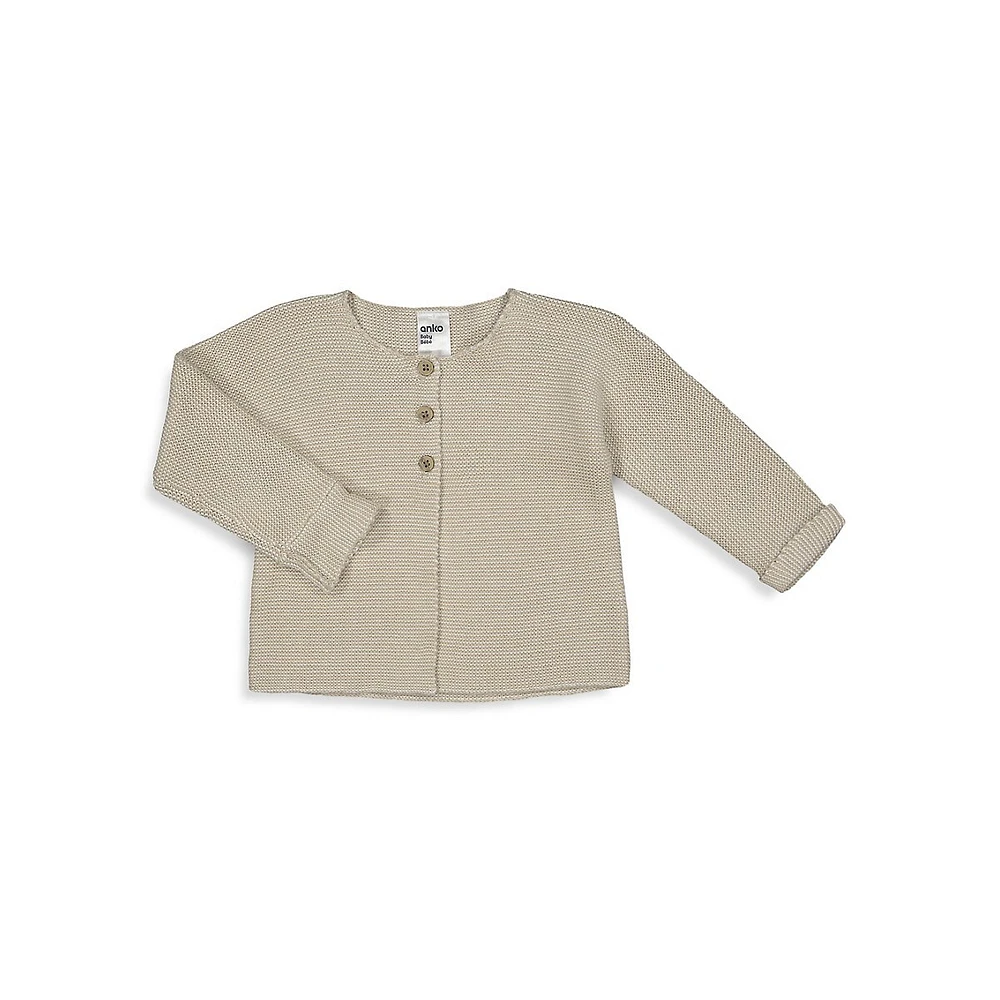 Baby's Organic Cotton Knit Cardigan