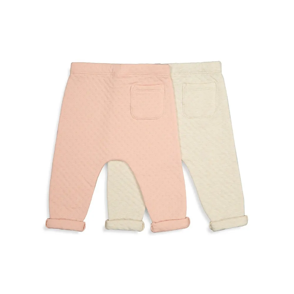 Baby Girl's 2-Pack Knit Joggers Set