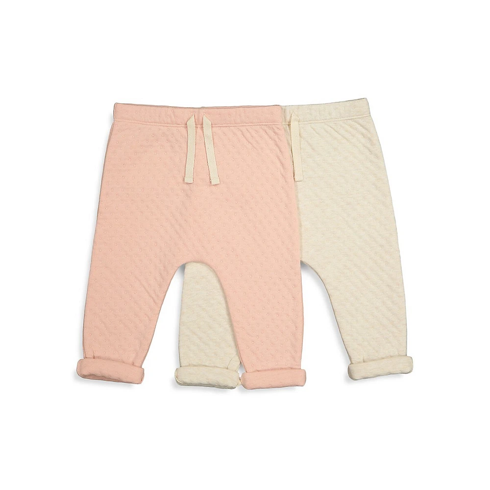 Baby Girl's 2-Pack Knit Joggers Set