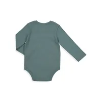 Baby's Brushed Rib Henley Long-Sleeve Bodysuit