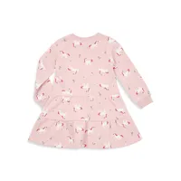 Little Girl's Printed Fleece Dress