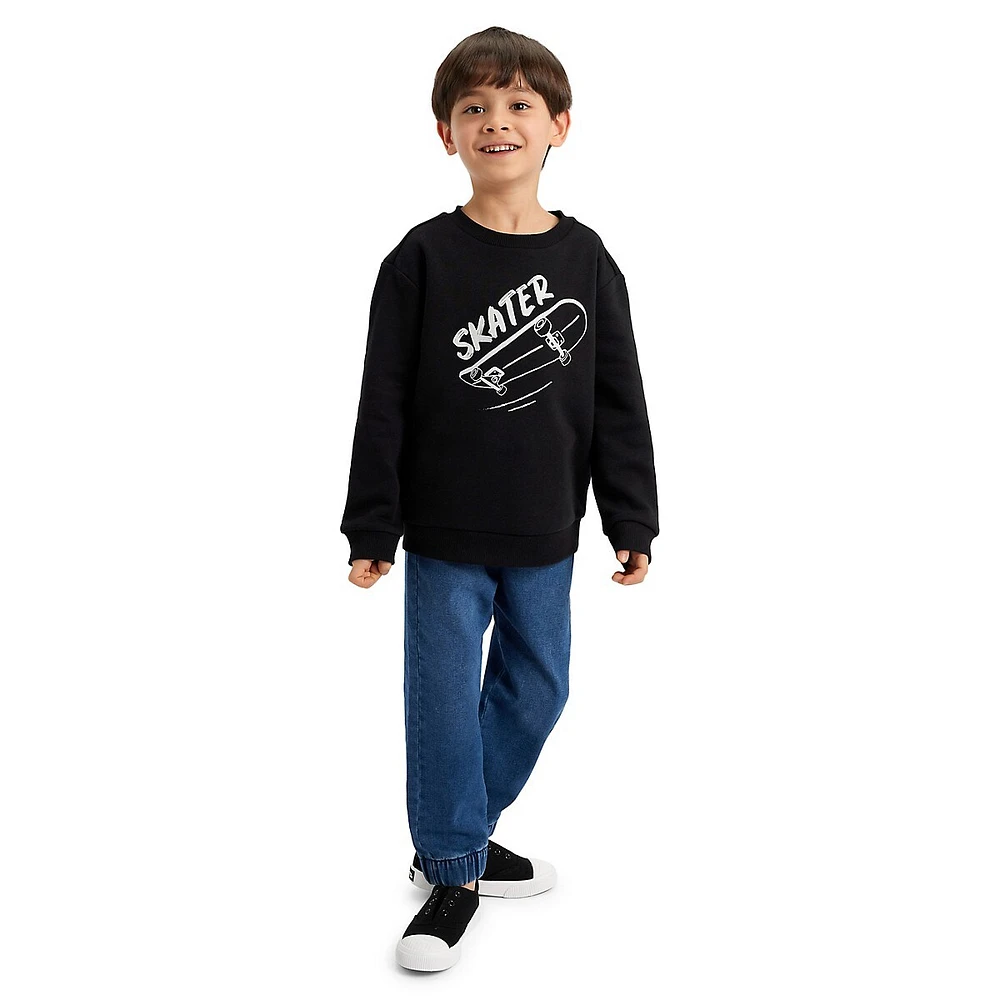 Little Boy's Printed Crewneck Sweatshirt