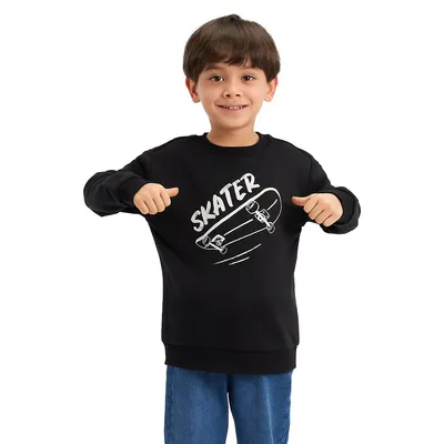 Little Boy's Printed Crewneck Sweatshirt