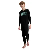 Boy's 2-Piece Knit Graphic Pyjama Set