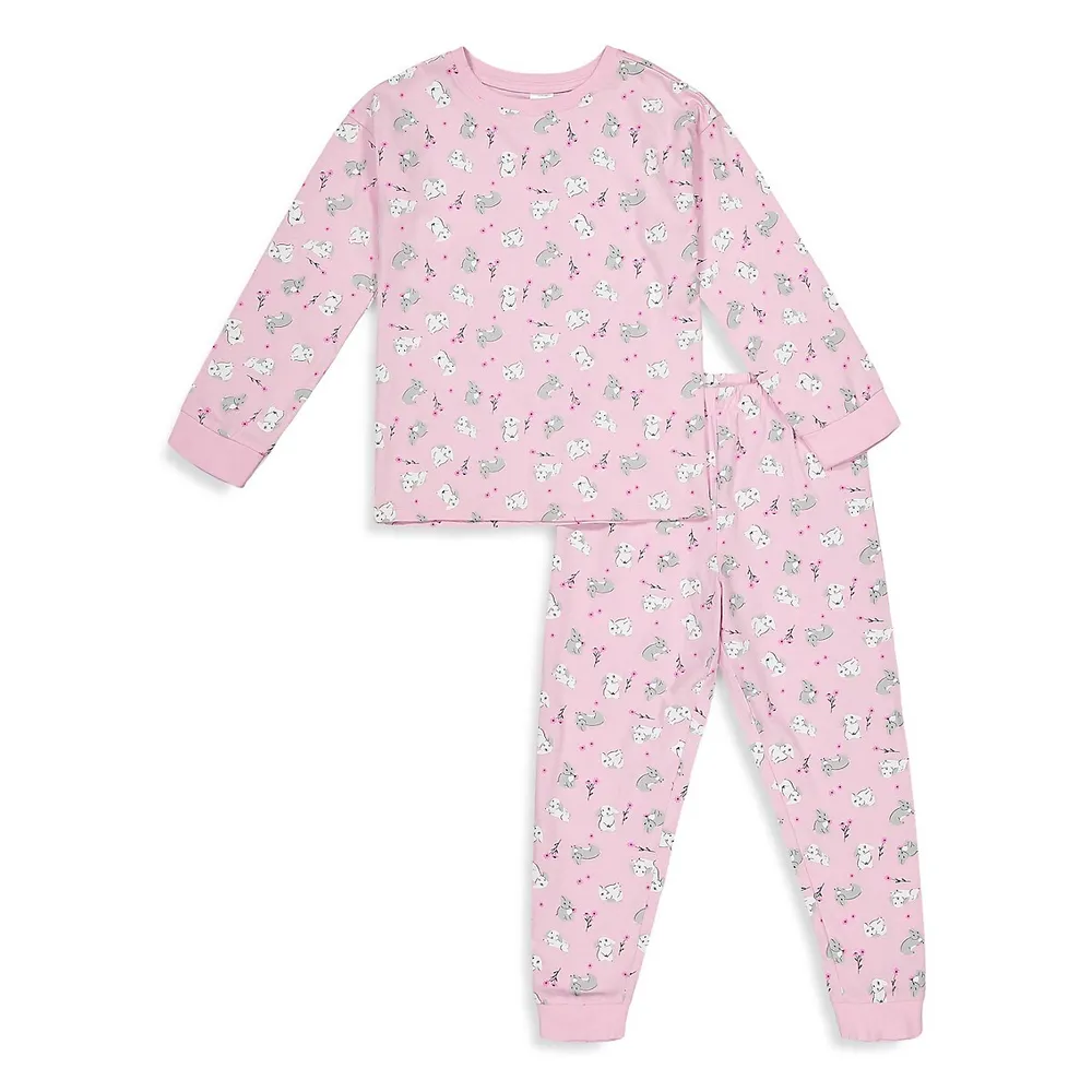 Little Girl's 2-Piece Cotton-Polyester Pyjama Set