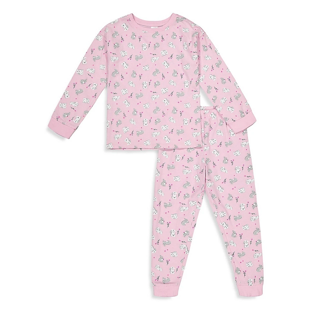 Little Girl's 2-Piece Cotton-Polyester Pyjama Set