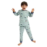 Little Boy's 2-Piece Dog-Print Pyjama Set