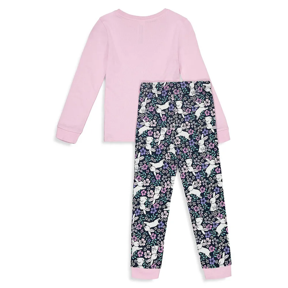 Little Girl's 2-Piece Graphic-Print Pyjama Set