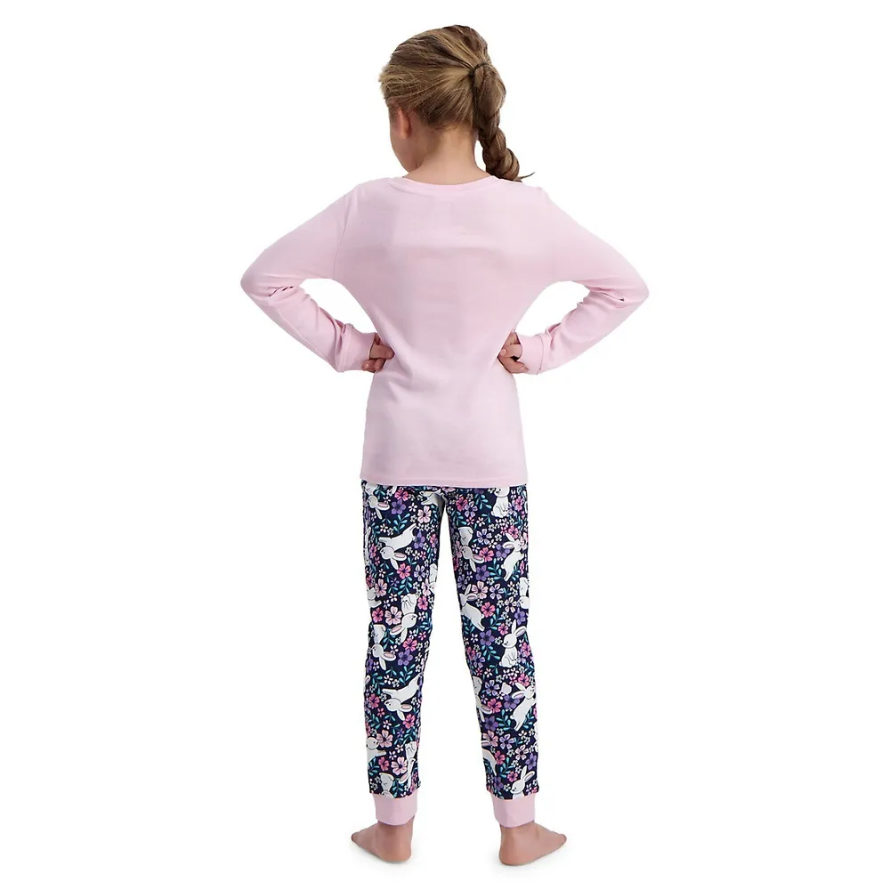 Little Girl's 2-Piece Graphic-Print Pyjama Set