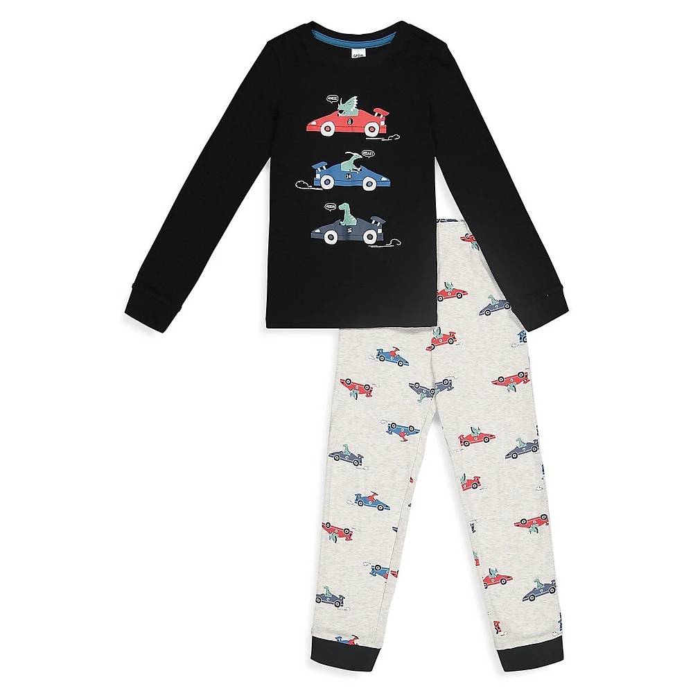 Little Boy's 2-Piece Graphic-Print Pyjama Set