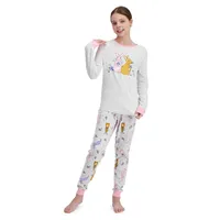 Girl's 2-Piece Skinny-Rib Graphic Pyjama Set