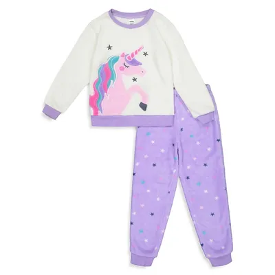 Little Girl's 2-Piece Fleece Pyjama Set