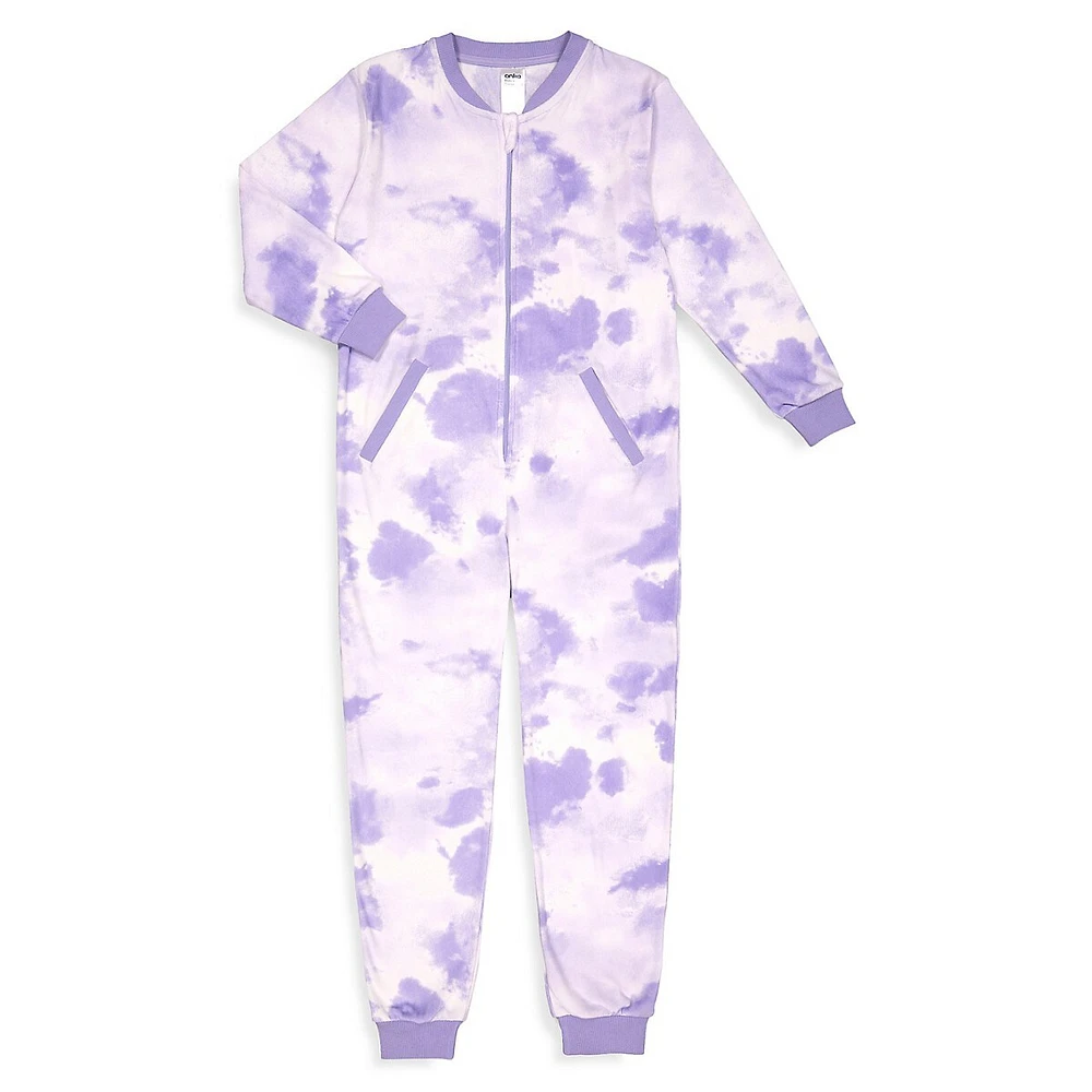 Microfleece Printed Pajama Set for Girls