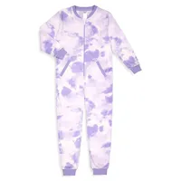 Girl's Printed Fleece One-Piece Pyjamas