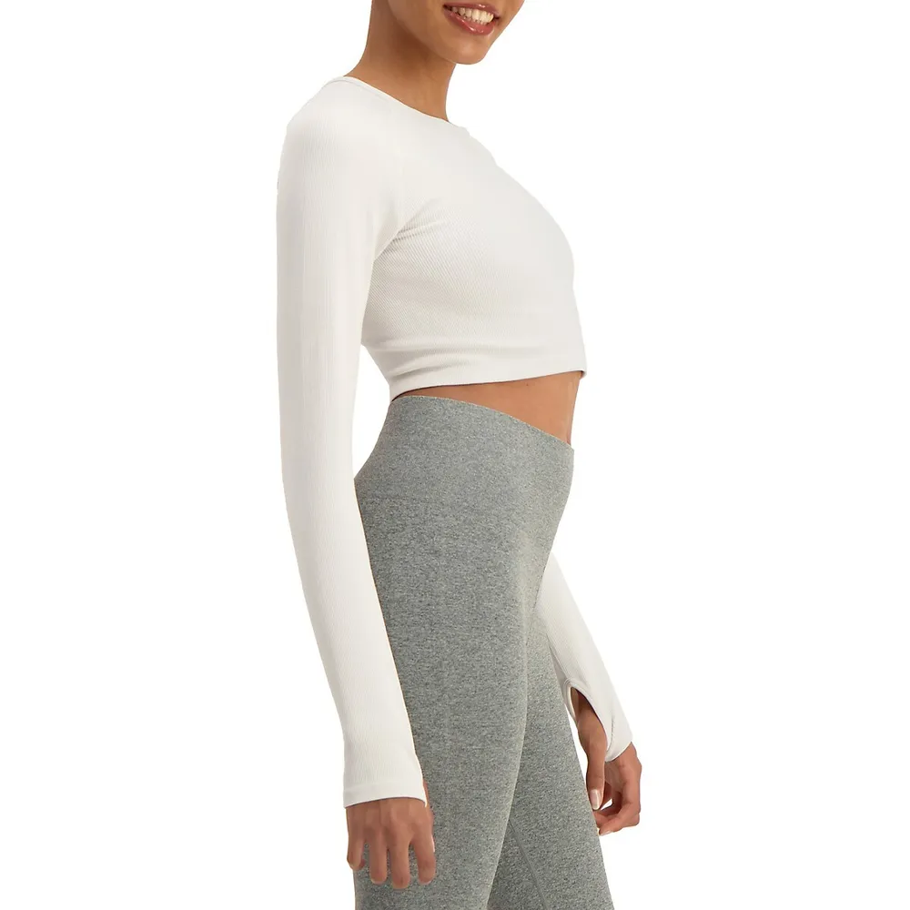 Long-Sleeve Seamfree Crop Top