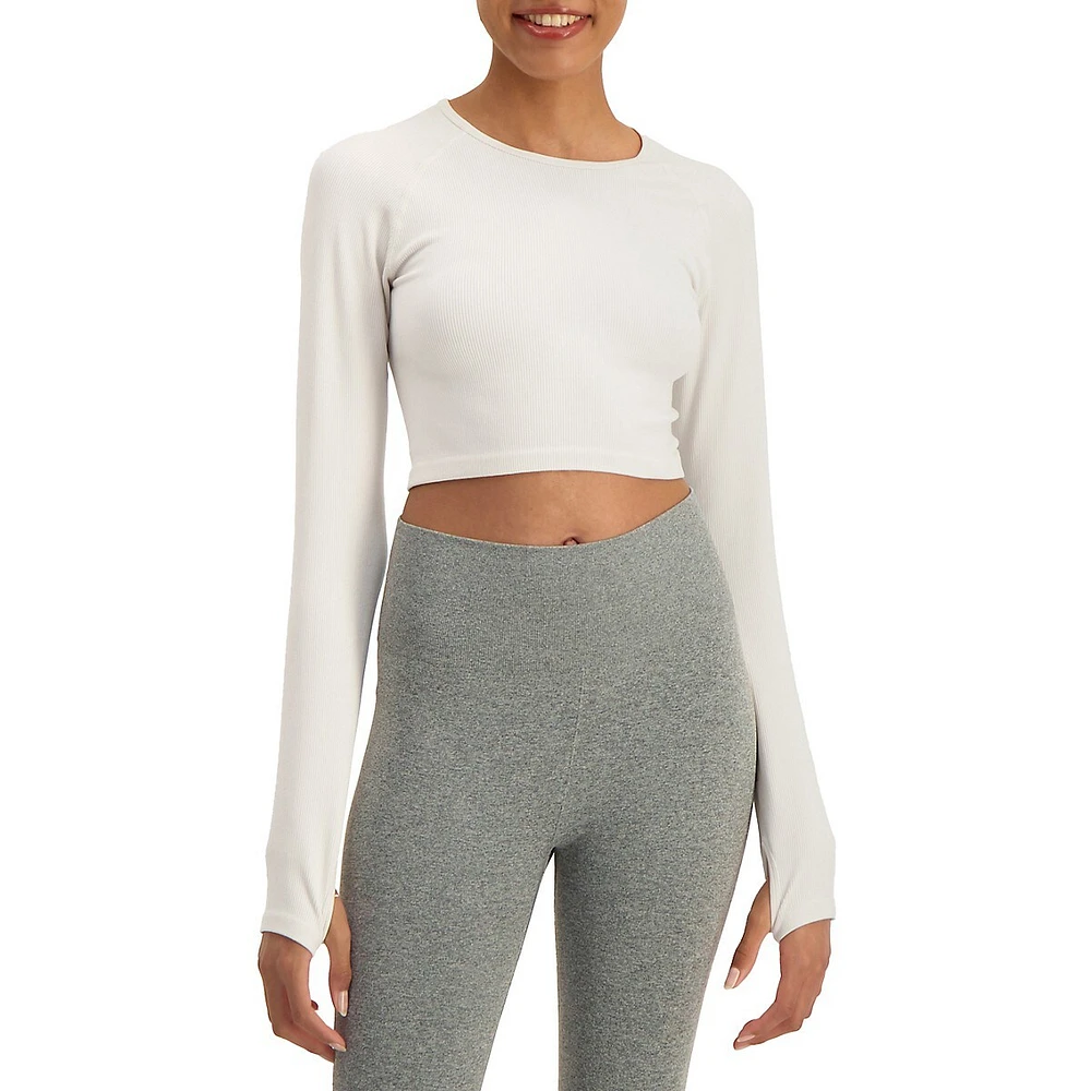 Long-Sleeve Seamfree Crop Top