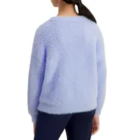 Girl's Cozy Knit Faux Fur Sweater