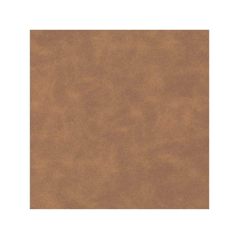 2-Piece Leather-Look Round Placemat Set