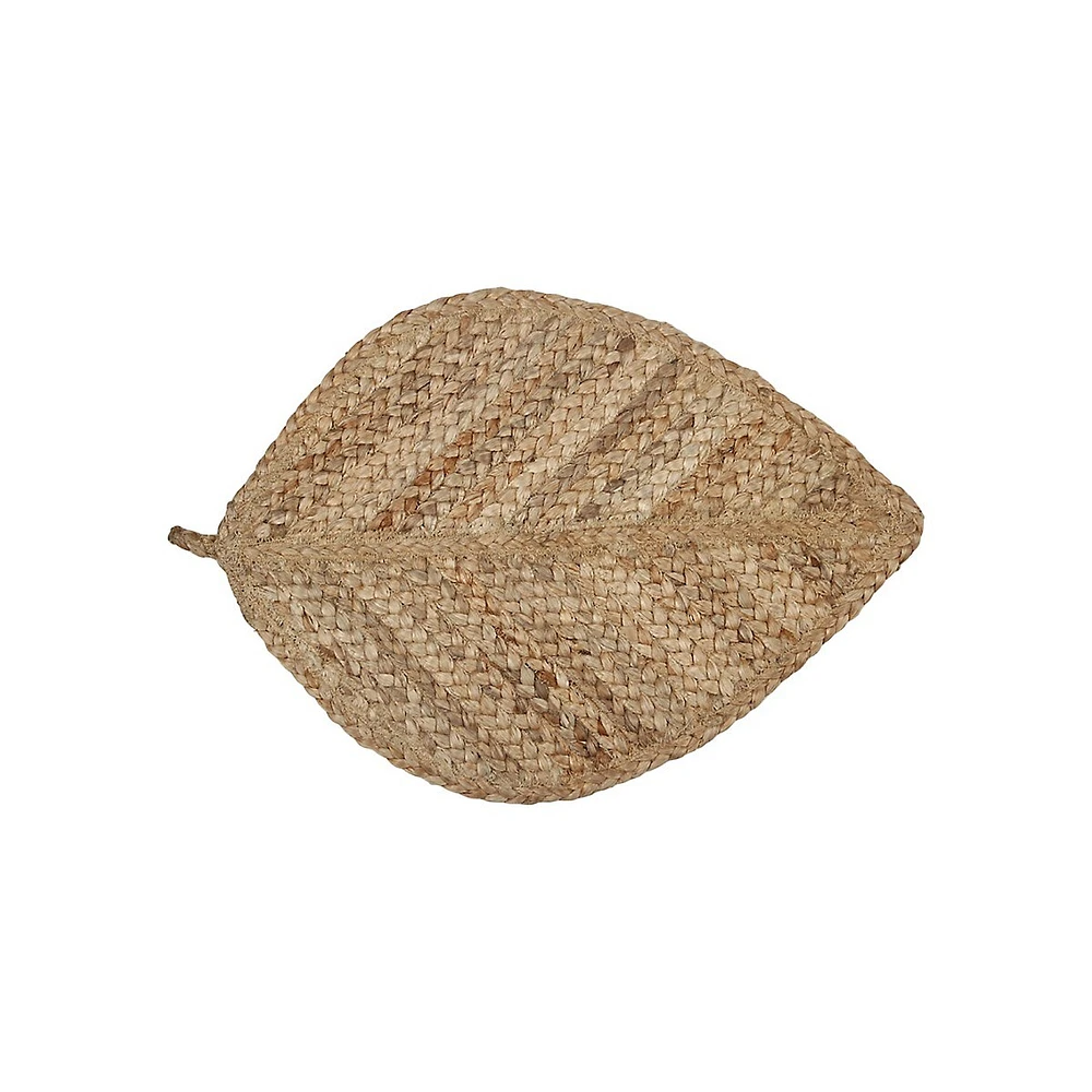 Woven Jute 2-Piece Leaf Placemat Set