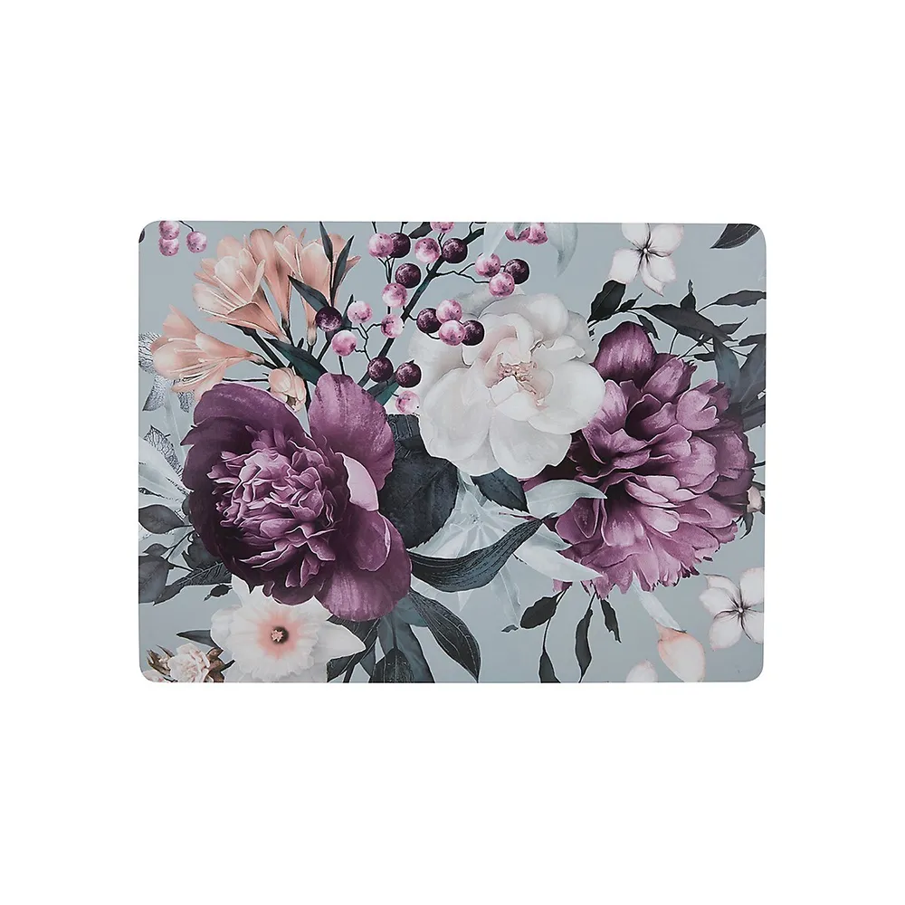 2-Piece Floral Corkback Placemat Set